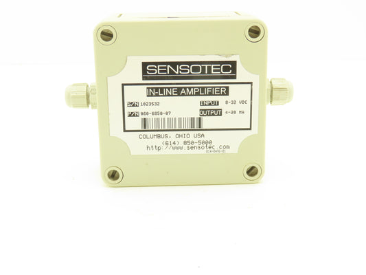 Sensotec 060-6850-07 In Line Amplifier Input 8-32VDC Output 4-20MA
