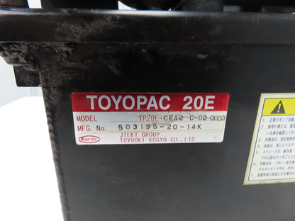 Toyo-Oki Toyopac TP20E-CEA2-C-02 Hydraulic Power Unit 5 Gal 8 GPM 1.5kw 220V 3PH