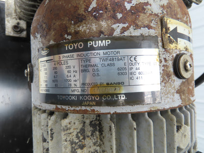 Toyo-Oki Toyopac TP20E-CEA2-C-02 Hydraulic Power Unit 5 Gal 8 GPM 1.5kw 220V 3PH