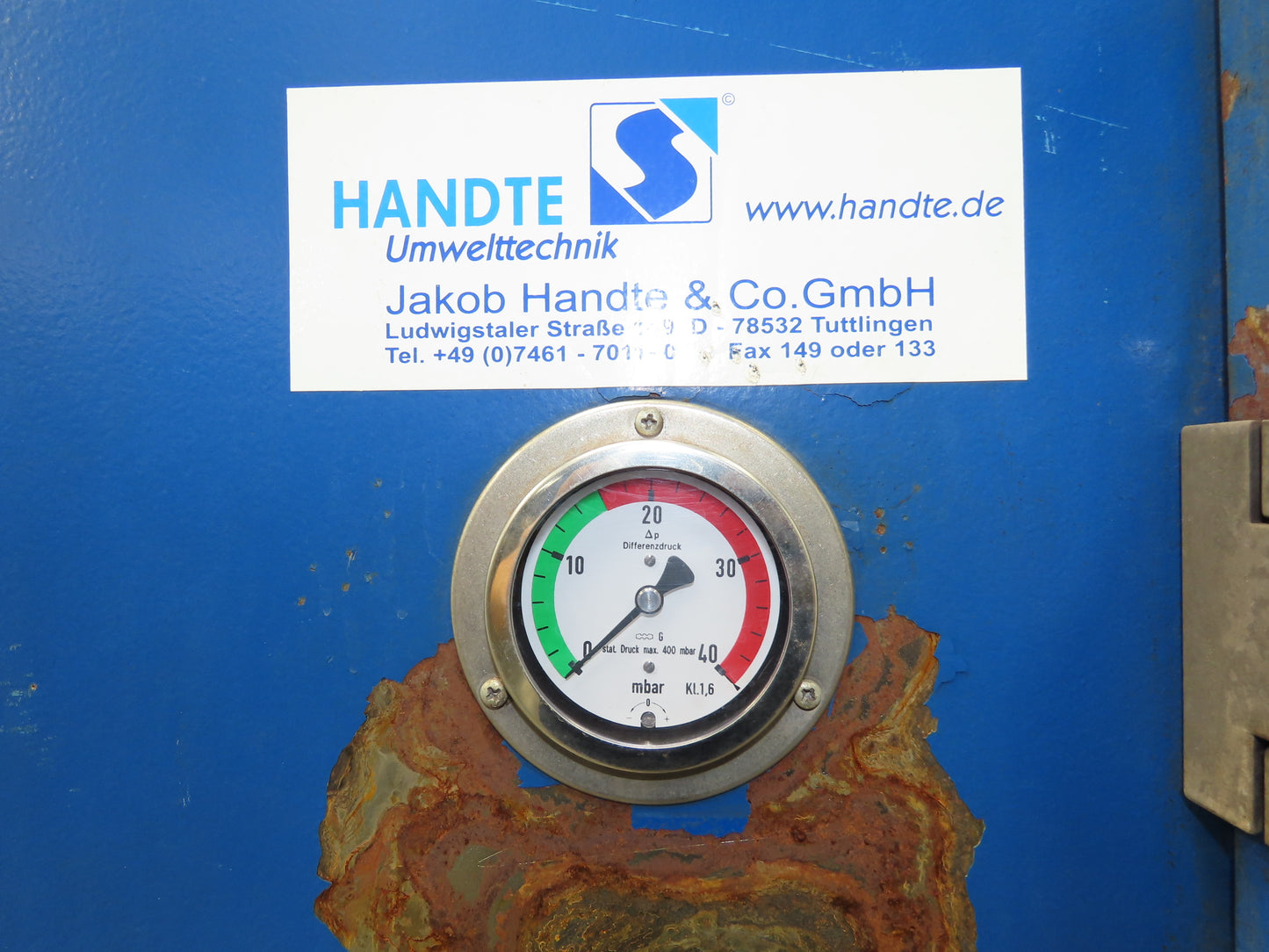 Jakob Handte MF-L 40/8/1 Trumpf CNC Laser Dust Collector Surface Filter 2 bm3/h