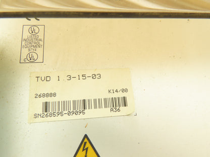 Indramat TVD 1 3-15-03 Power Supply Digital AC Servo Controller 480VAC 268888