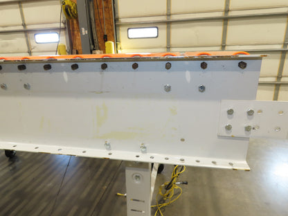 Roach 48"x 26' 9" Portable Roller Conveyor 115V Adj Speed O-Ring Belt Drive 44"H