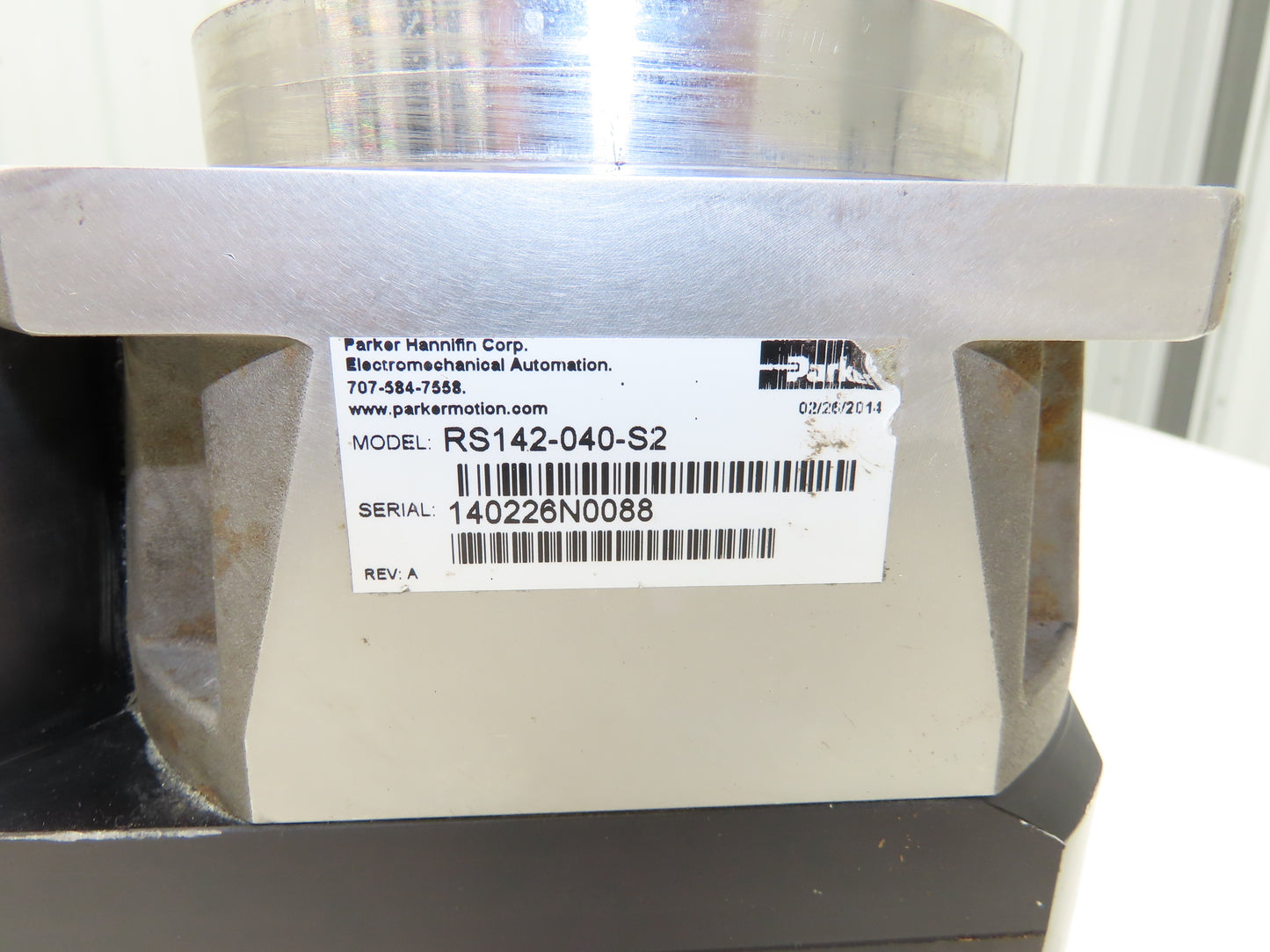 Parker Bayside RS142-040-S2 Right Angle Planetary Gearhead 40:1 Ratio Stealth