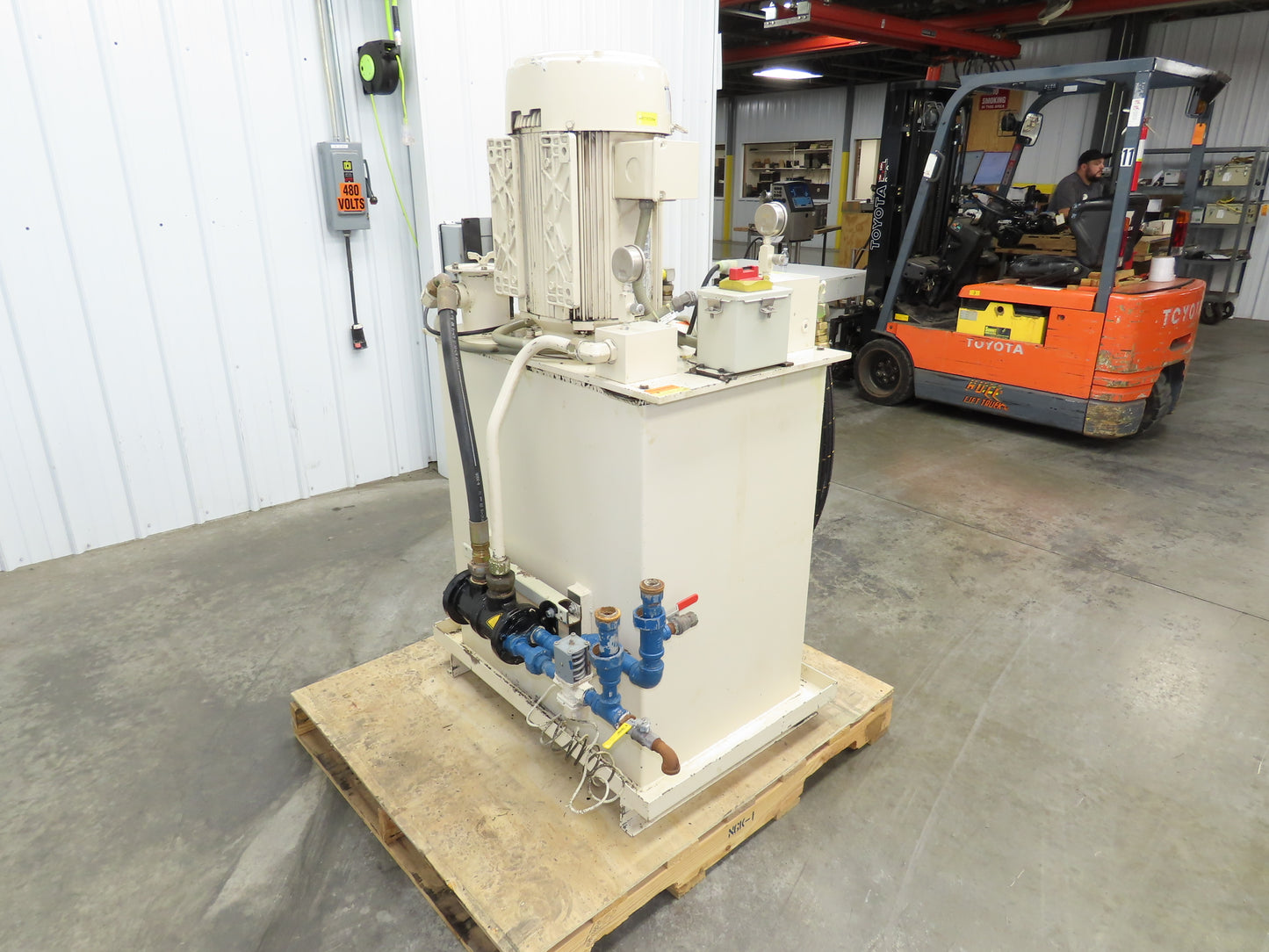 Parker PVP76302R6A4M11 Hydraulic Power Unit 35GPM 3000PSI 150 Gal Water Cooled