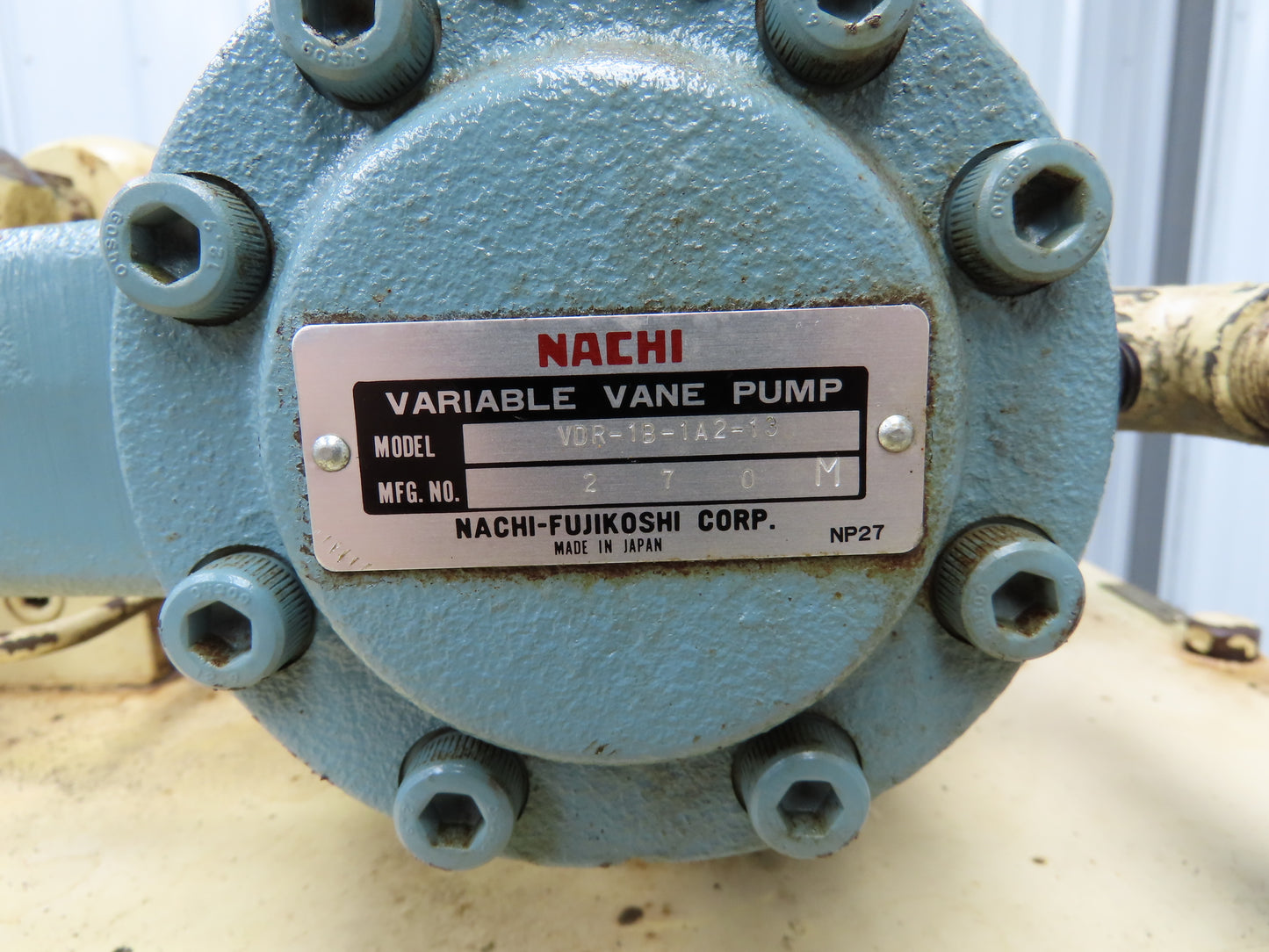 Nachi VDR-1B-1A2-13 Hydraulic Power Unit Variable Pump 18 Gal 6gpm 1.5kw 460V