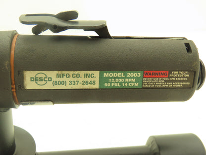 Desco 2003 Pneumatic Grinder Roll Lock 3" W/Dust Collection Stuck In On Position