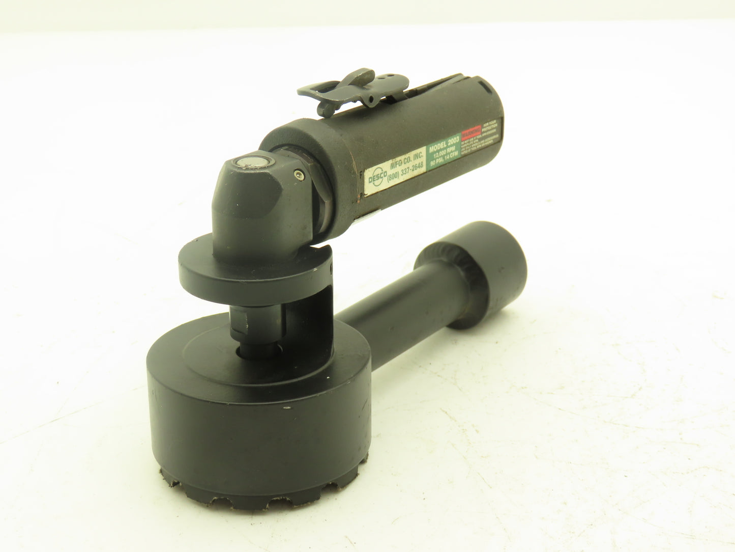 Desco 2003 Pneumatic Grinder Roll Lock 3" W/Dust Collection Stuck In On Position