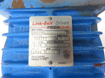 Link-Belt W96290.0SM2 Prism Gear Reducer 90:1 Gearbox 20rpm 2.2Hp 2"Hollow Shaft