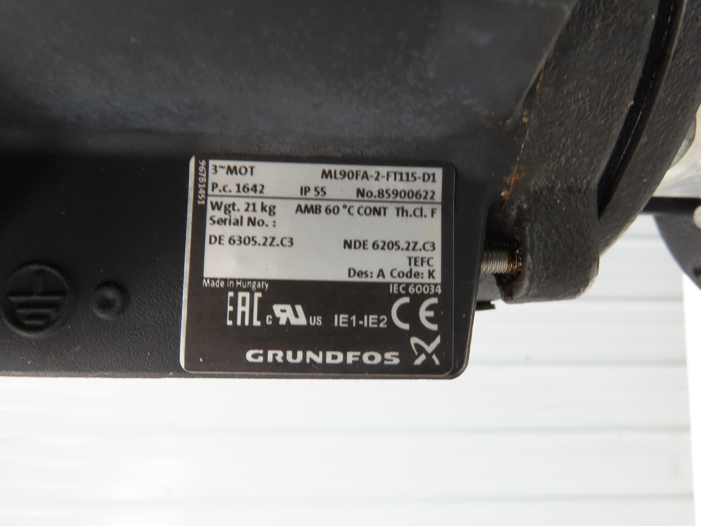 Grundfos MTR3-17/17 A-W-A-HUUV Coolant Pump 15GPM 3Hp 230-277/480V 3PH 1.25"NPT