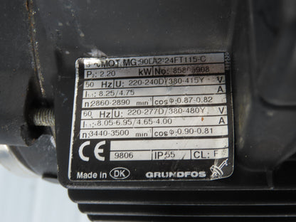 Grundfos CRKI2-150/10 A-W-G-BUBV Coolant Pump 11GPM 3Hp 230/480V 3PH 1.25"NPT