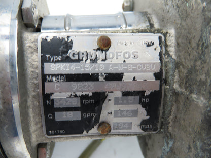 Grundfos SPKI4-15/10 A-W-G-CVBV Coolant Pump 18GPM 1.1kw 230/460V 3PH 3/4"NPT