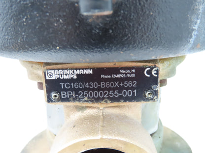 Brinkmann TC160/430-B60X Coolant Pump 160L/min 1.5kw 230/460V 3PH 1.25"NPT Brass