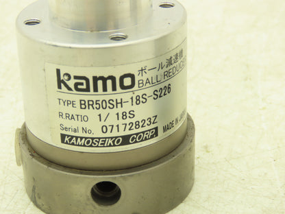 Kamo BR50SH-18S-S226 Ball Type Gearhead 18:1 Inline Reducer 8mm x 10mm Lot of 2