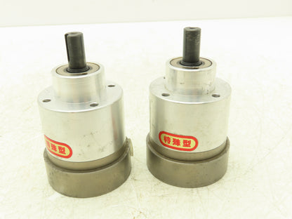 Kamo BR50SH-18S-S226 Ball Type Gearhead 18:1 Inline Reducer 8mm x 10mm Lot of 2