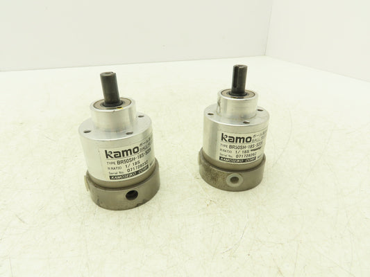 Kamo BR50SH-18S-S226 Ball Type Gearhead 18:1 Inline Reducer 8mm x 10mm Lot of 2