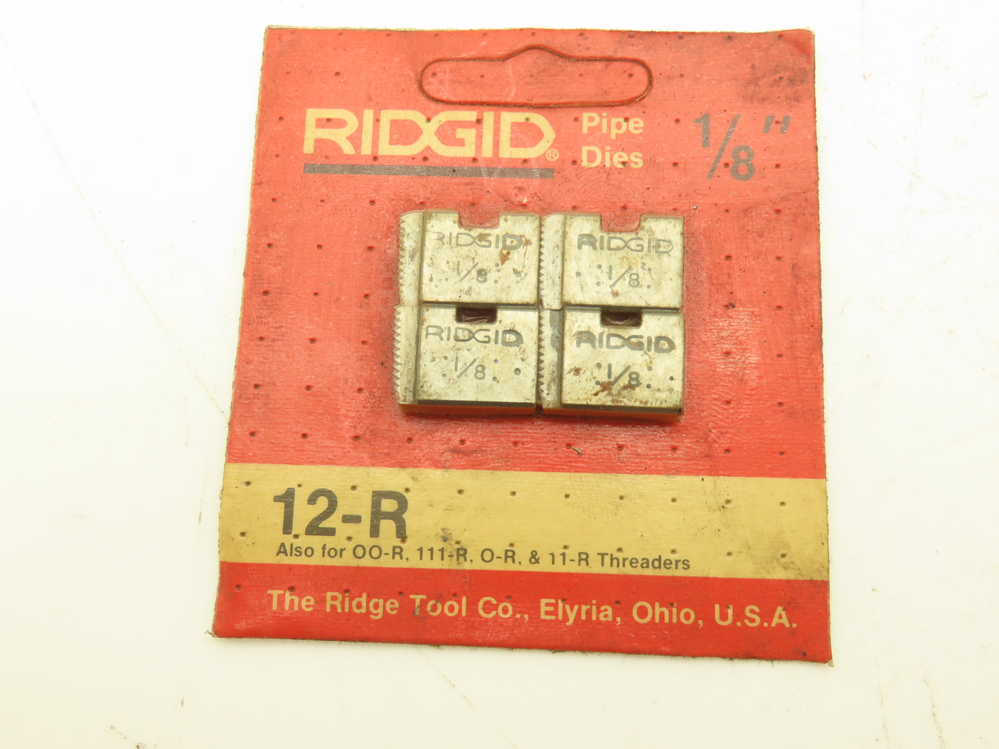 Ridgid 12-R Die Heads 1/4"- 3/8"-2" NPT Used W Hand Held Power Threaders