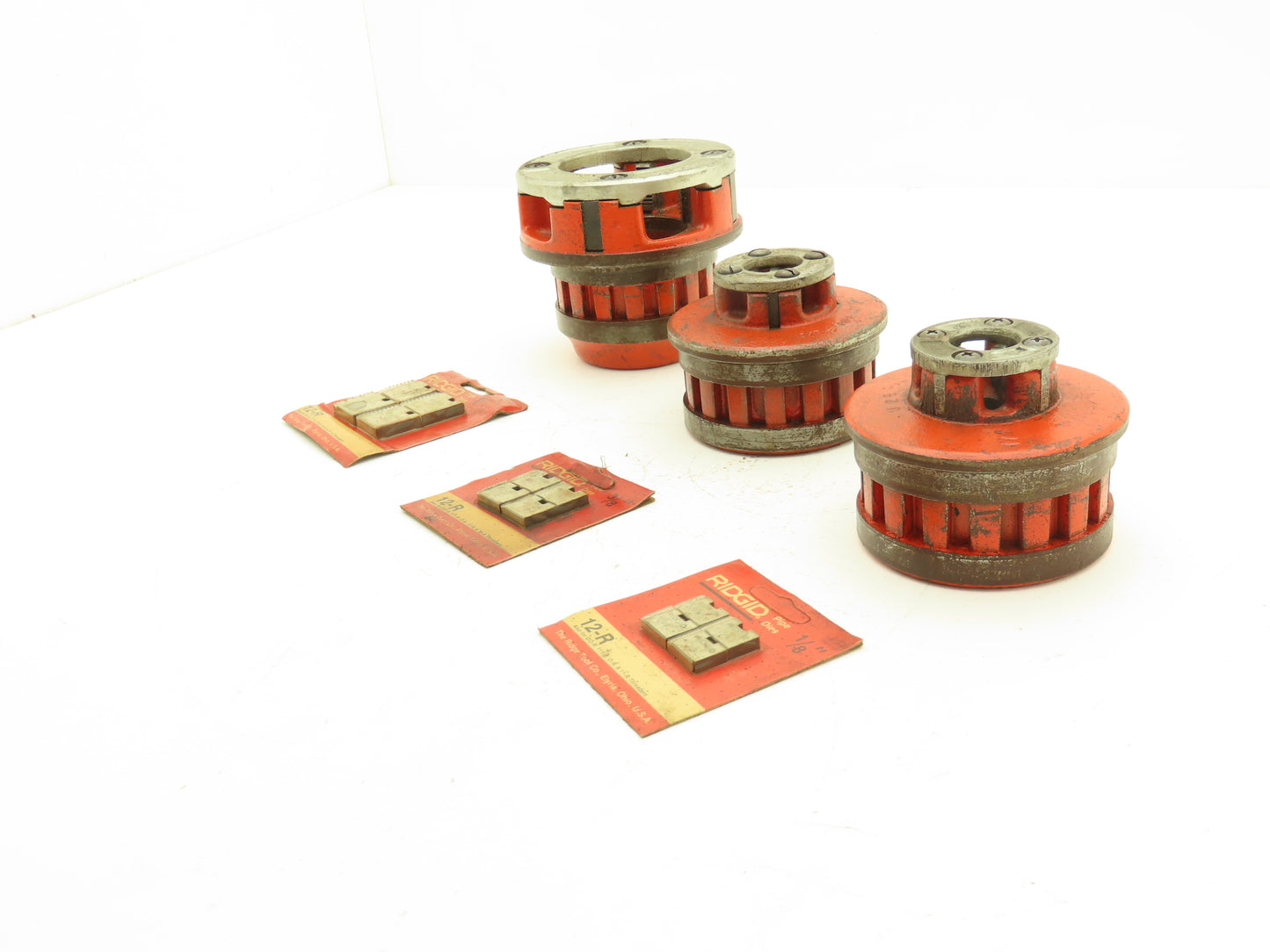 Ridgid 12-R Die Heads 1/4"- 3/8"-2" NPT Used W Hand Held Power Threaders