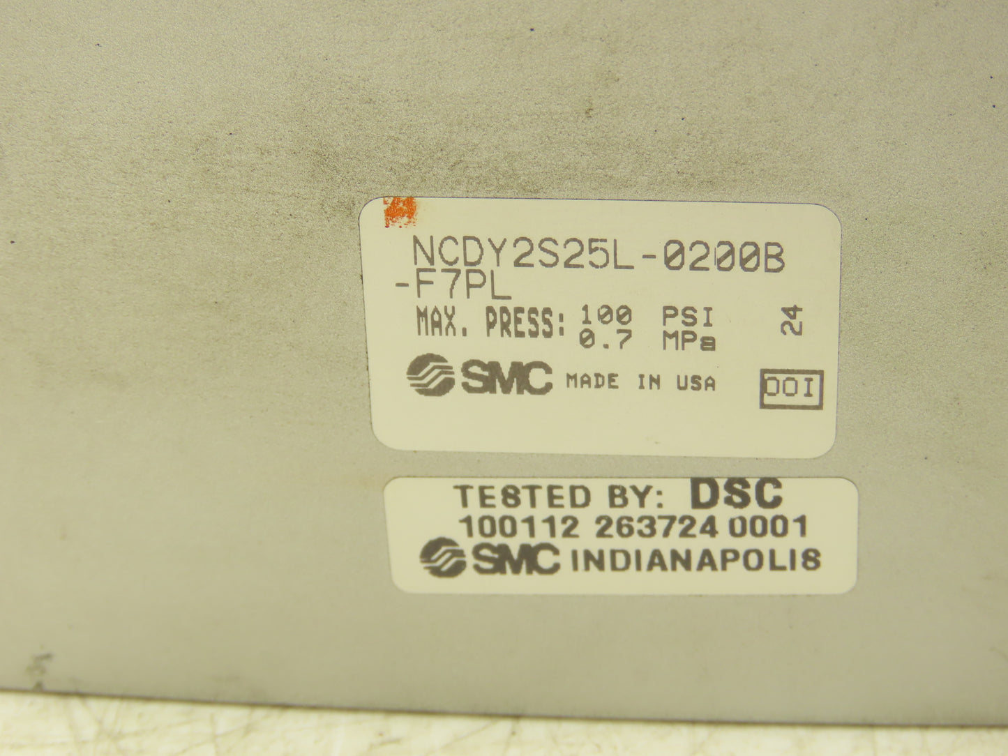 SMC Magnetically Coupled Rodless Pneumatic Air Cylinder 2" Stroke Slide Bearing