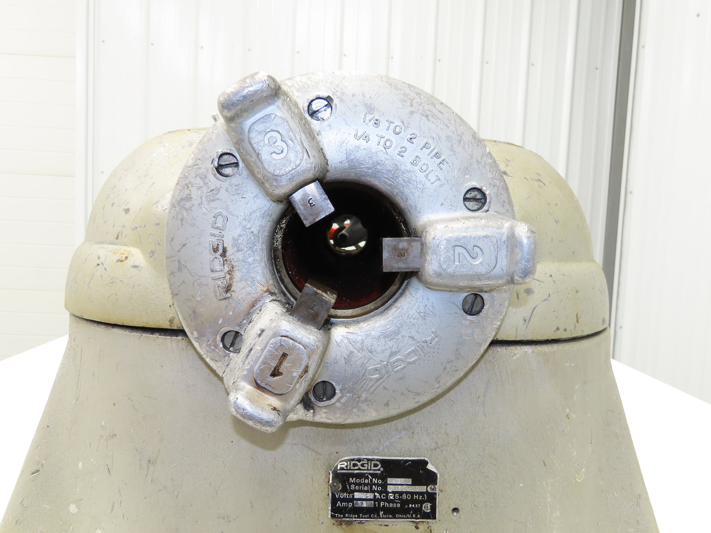 Ridgid 535 Power Pipe/Bolt Threader 120VAC 8A Die & Reamer Are OEM Went Through