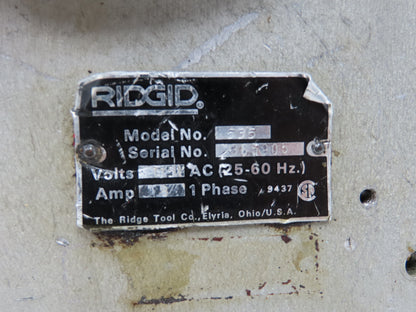 Ridgid 535 Power Pipe/Bolt Threader 120VAC 8A Die & Reamer Are OEM Went Through