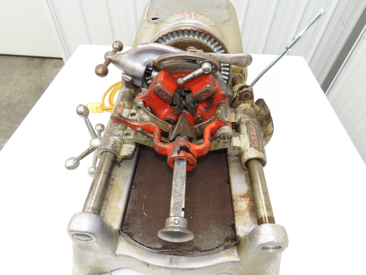 Ridgid 535 Power Pipe/Bolt Threader 120VAC 8A Die & Reamer Are OEM Went Through