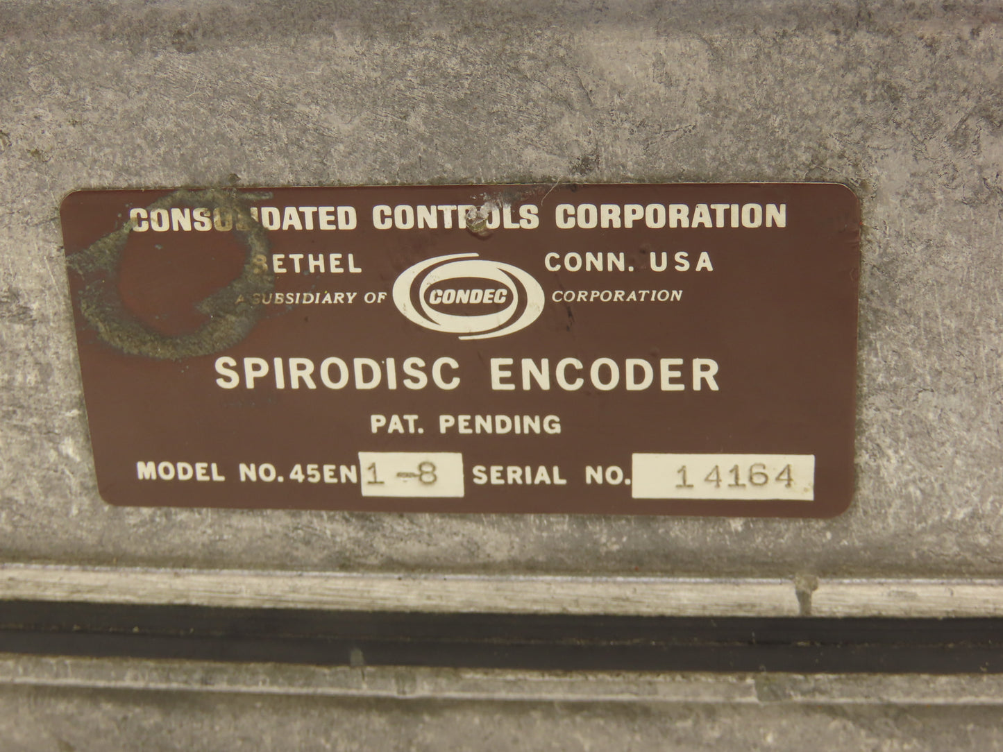 Consolidated Controls 45EN1-8 Spirodisc Encoder