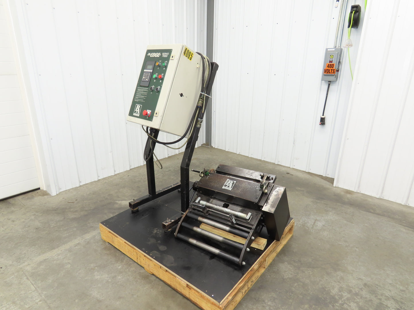 PA Servo Feed Punch Press Metal Feeder 16" Wide Stock Feed Edge Electro Craft