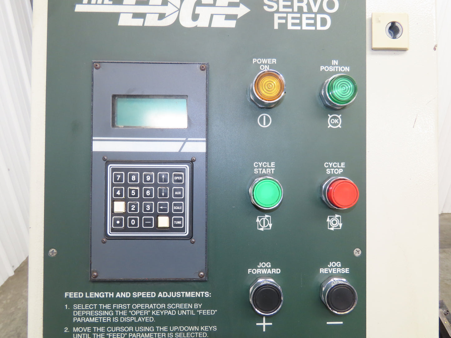 PA Servo Feed Punch Press Metal Feeder 16" Wide Stock Feed Edge Electro Craft