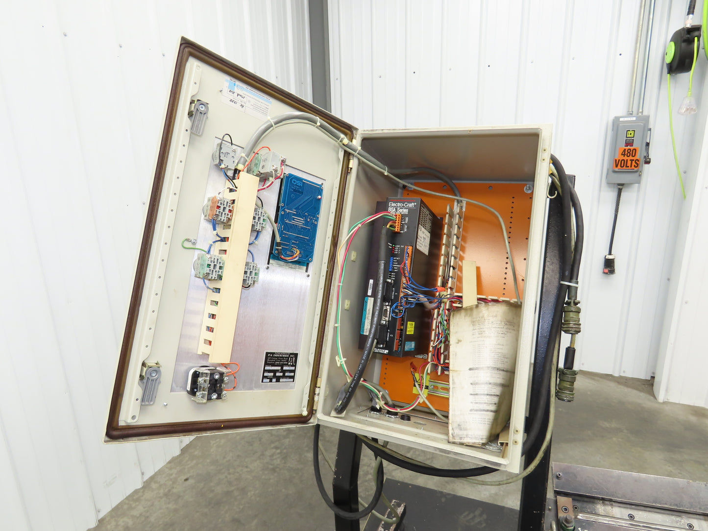 PA Servo Feed Punch Press Metal Feeder 16" Wide Stock Feed Edge Electro Craft