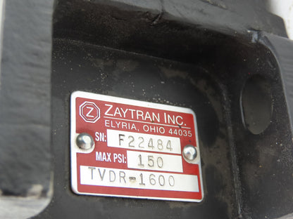 Zaytran Inc TVDR-1600 Hydraulic Linear Actuator Valve 150 PSI 1/2" Stroke