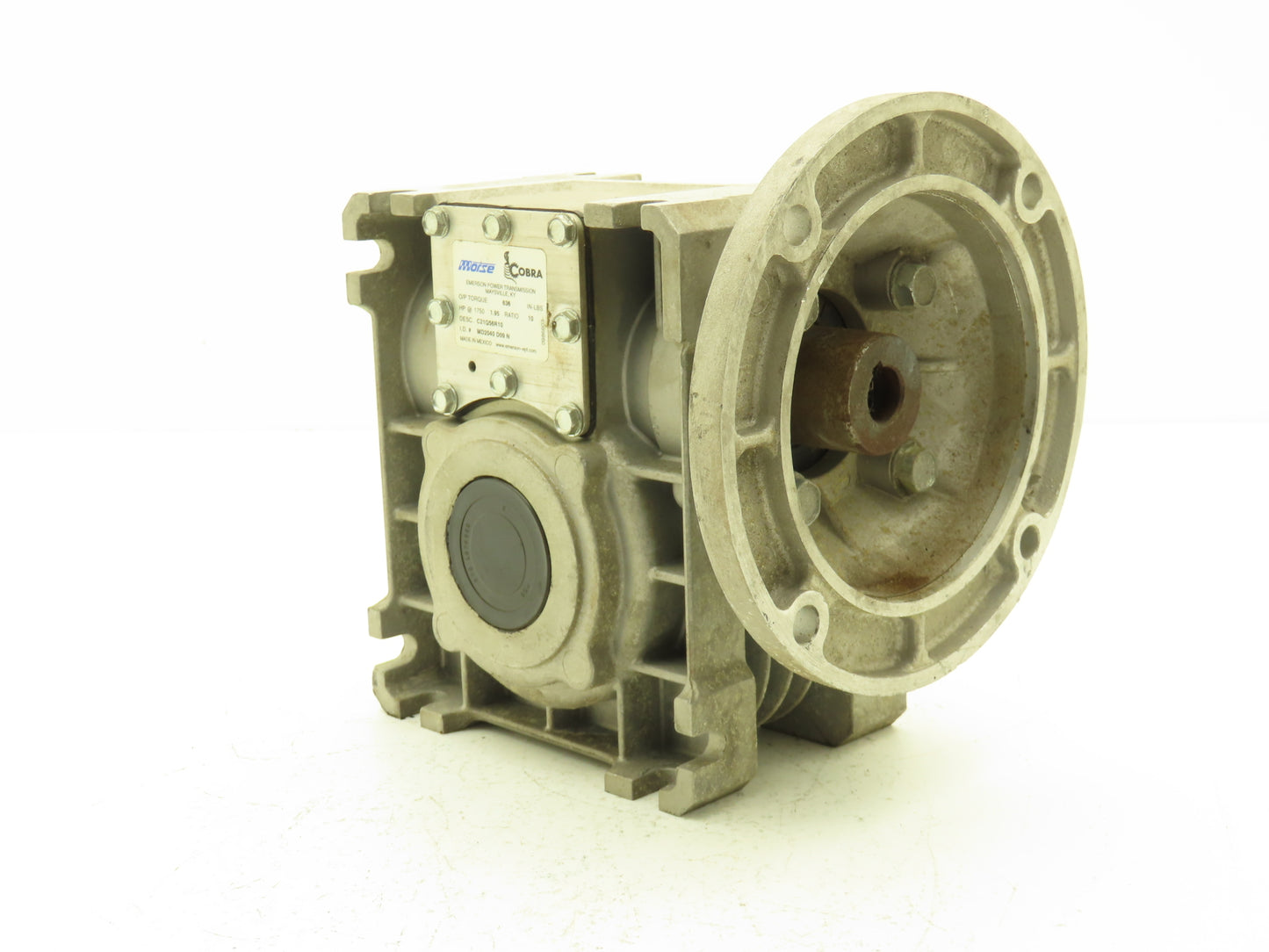 Morse Cobra C21Q56R10 Worm Gearbox 10:1 Reducer 2Hp 175rpm 56C RH Aluminum
