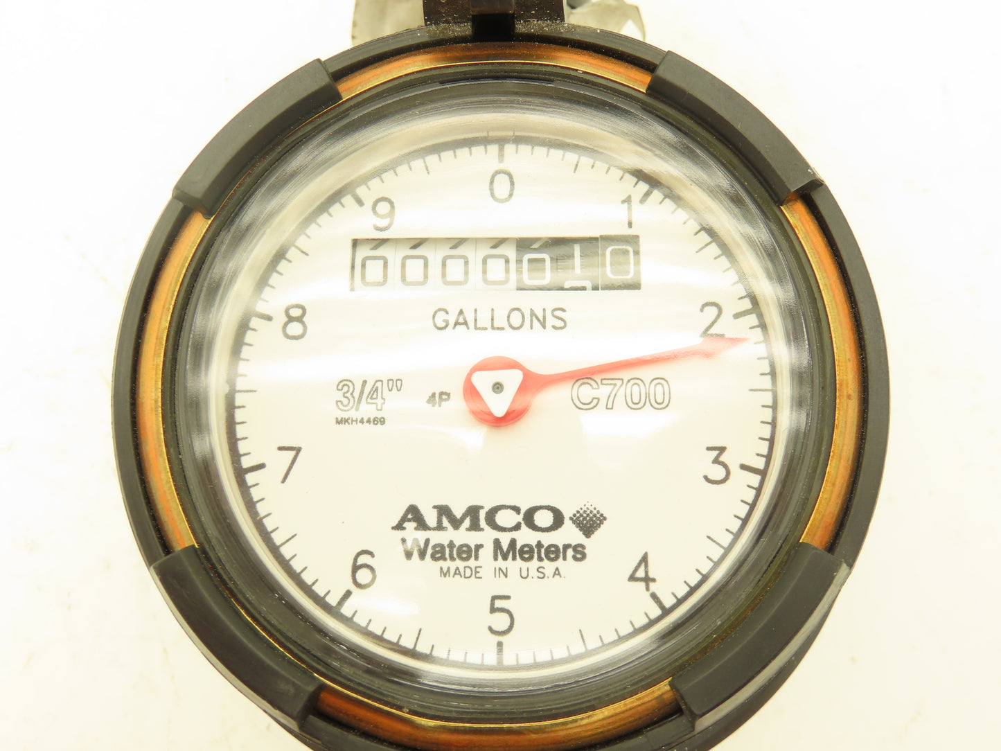Elster 18150008 Amco Water Meter 3/4"x3/4" Gallon Dial Readout C700