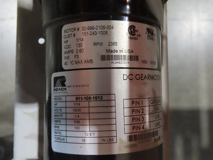 Roach 48"x 26' 9" Portable Roller Conveyor 115V Adj Speed O-Ring Belt Drive 44"H