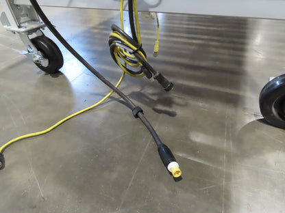 Roach 48"x 26' 9" Portable Roller Conveyor 115V Adj Speed O-Ring Belt Drive 44"H