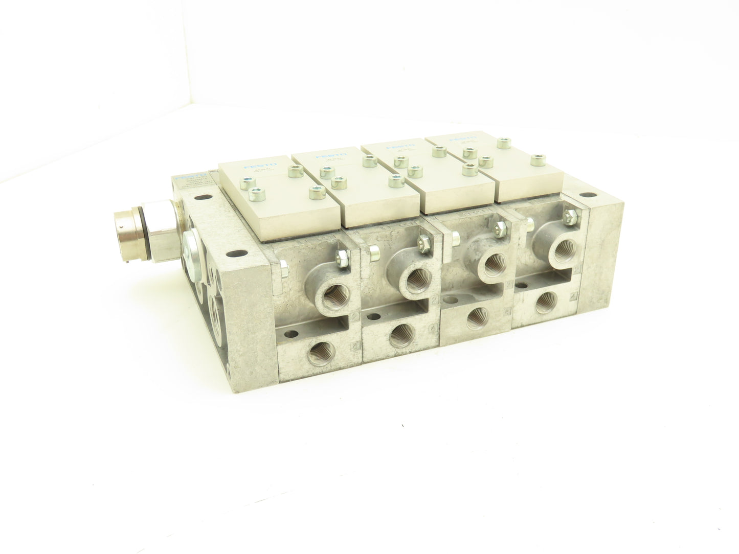 Festo VIGK-04-D-1 4 Station Pneumatic Solenoid Valve Manifold Assembly
