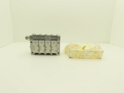 Festo VIGK-04-D-1 4 Station Pneumatic Solenoid Valve Manifold Assembly