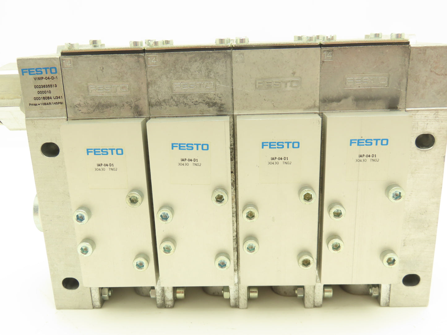Festo VIGK-04-D-1 4 Station Pneumatic Solenoid Valve Manifold Assembly