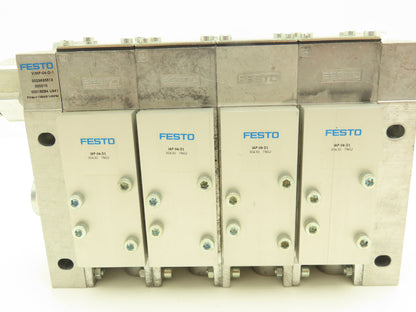 Festo VIGK-04-D-1 4 Station Pneumatic Solenoid Valve Manifold Assembly