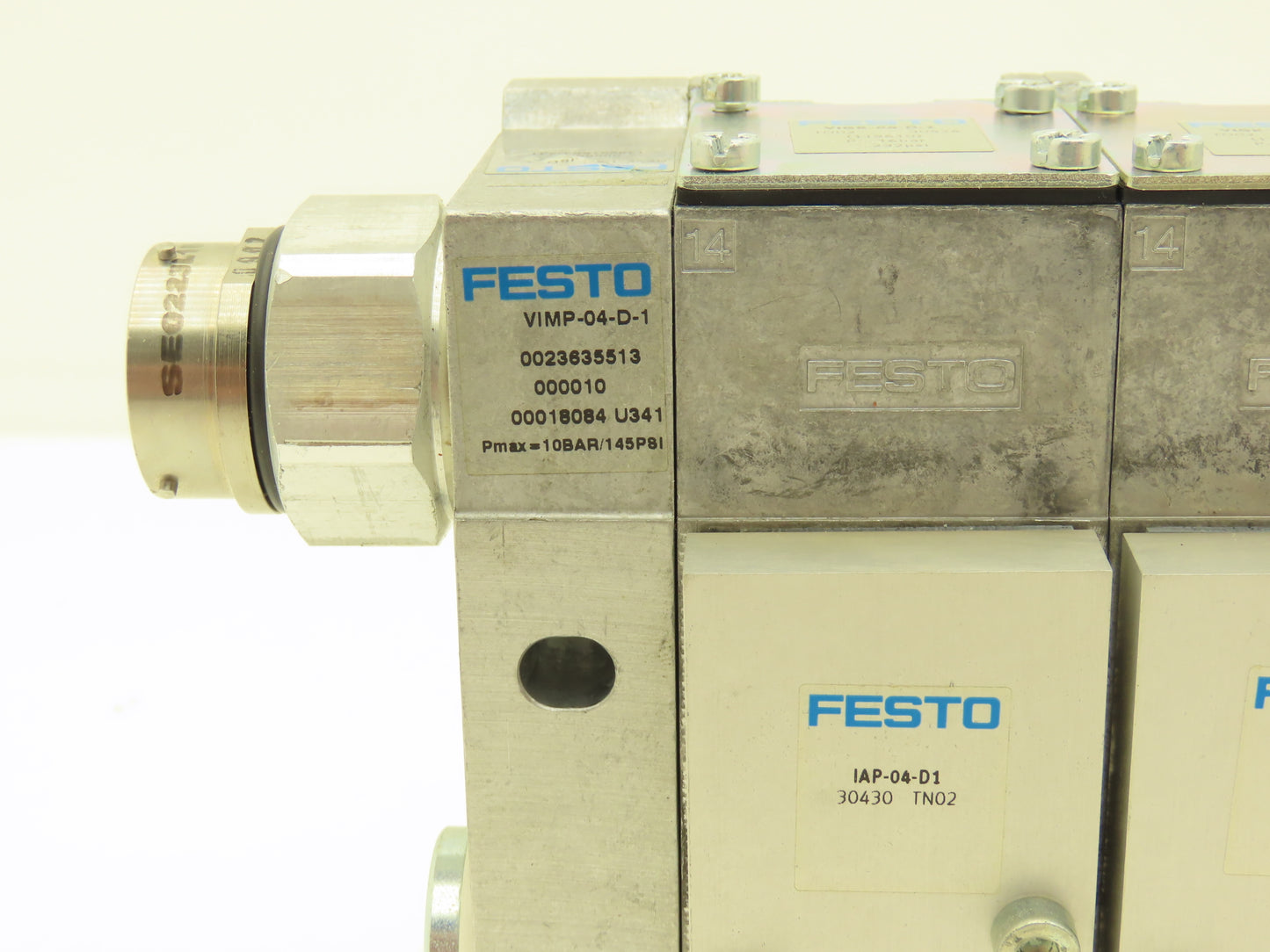 Festo VIGK-04-D-1 4 Station Pneumatic Solenoid Valve Manifold Assembly