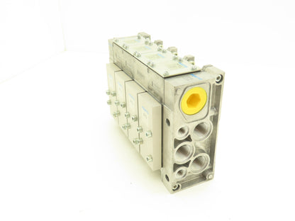 Festo VIGK-04-D-1 4 Station Pneumatic Solenoid Valve Manifold Assembly