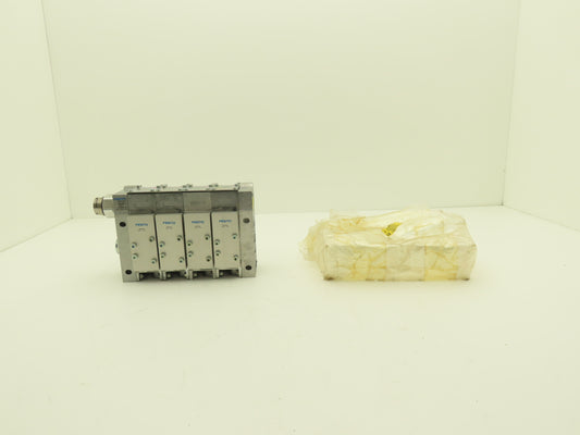 Festo VIGK-04-D-1 4 Station Pneumatic Solenoid Valve Manifold Assembly