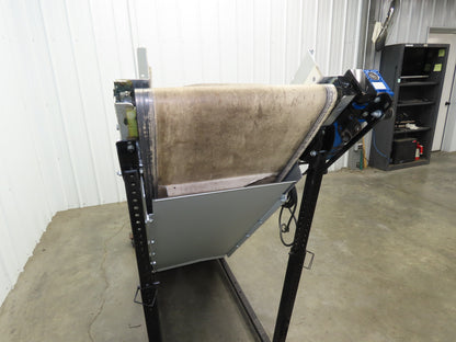 EMI Plastics Adj Incline Portable Belt Conveyor 20-45° 115V 1PH Adj Speed Drive