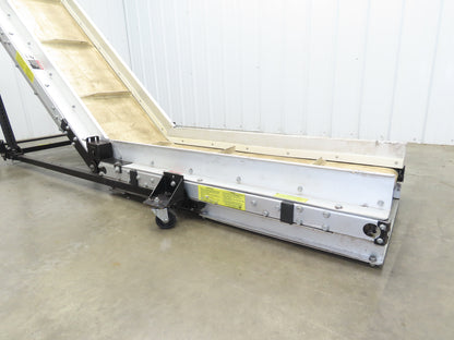 EMI Plastics Adj Incline Portable Belt Conveyor 20-45° 115V 1PH Adj Speed Drive