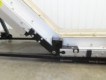 EMI Plastics Adj Incline Portable Belt Conveyor 20-45° 115V 1PH Adj Speed Drive