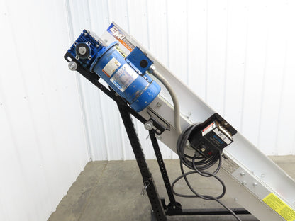 EMI Plastics Adj Incline Portable Belt Conveyor 20-45° 115V 1PH Adj Speed Drive