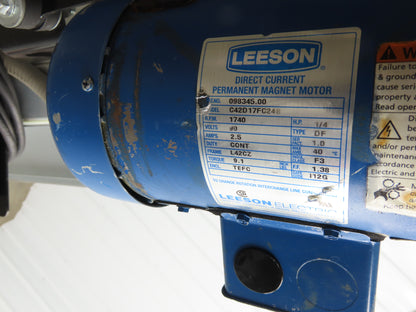 EMI Plastics Adj Incline Portable Belt Conveyor 20-45° 115V 1PH Adj Speed Drive