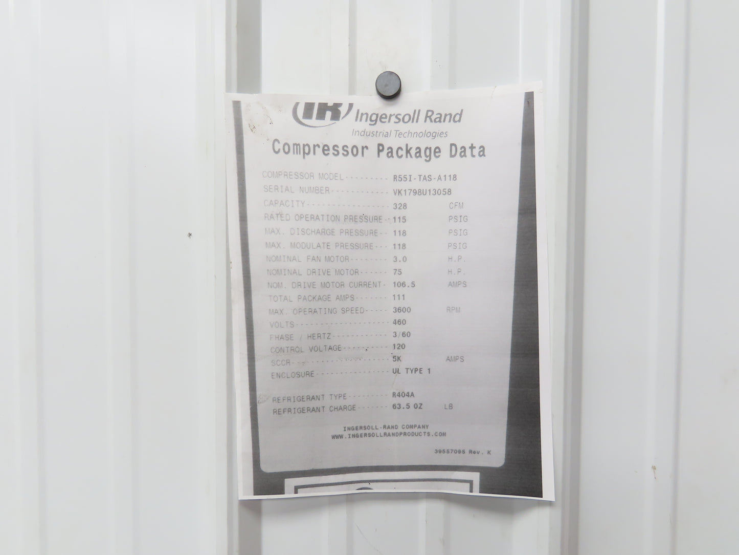 IR Screw Compressor 2.2kw Air Cooler Backward Incline Blower 230/460V 3PH