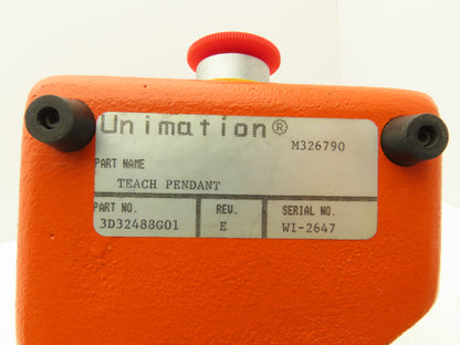Westinghouse Unimation 3D32488G01 Robot Teach Pendant W/Cable & Deadman Switch
