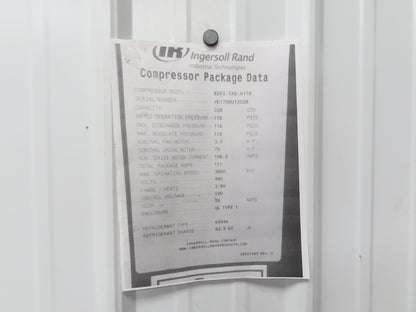 Ingersoll Rand Air Compressor Motor 73Hp 55kw 230/460V 3Ph R55I 1780RPM 250S