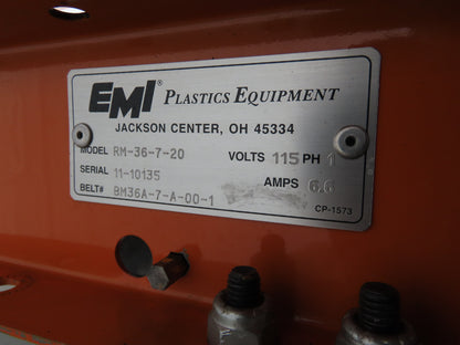 EMI Plastics RM-36 Flat Belt Conveyor 35.5"W x 84"L 115V 1PH Direct Drive 20FPM